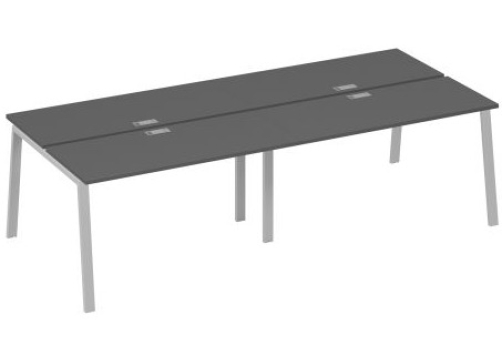 Рабочая станция 4х140 Мира Трио, цвет антрацит премиум + серый