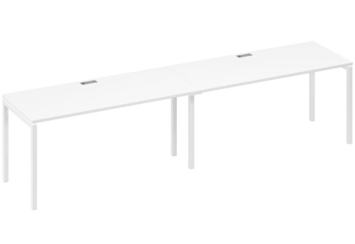 Рабочая станция 2х160 Мира Лофт, цвет белый премиум + белый