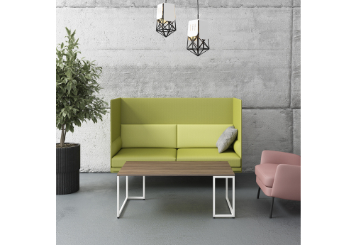 Стол журнальный Мейлон, цвет орех + белый