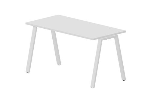 Стол рабочий (2 заглушки) Сильвана, цвет белый