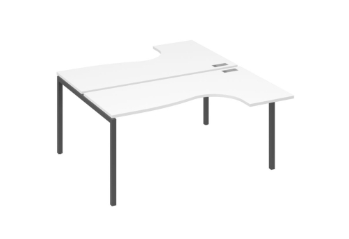Рабочая станция эргономичная 2х160 Классика Мира Лофт, цвет белый премиум + антрацит