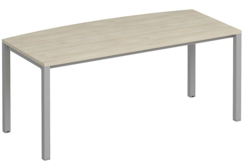 Стол руководителя Прайм Металл 50, цвет шамони светлый + серый