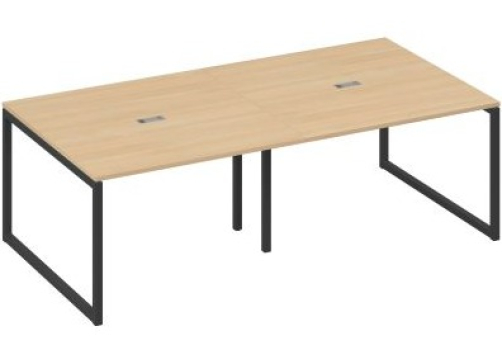 Стол для переговоров прямоугольный Мира Одри, цвет натуральный дуб + антрацит