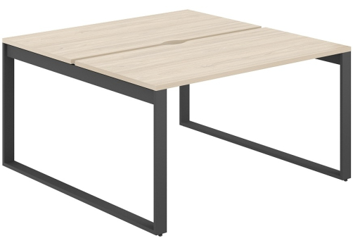 Рабочая станция с вырезом Фламинго, цвет акация + антрацит