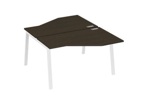 Рабочая станция эргономичная 2х140 Мира Трио, цвет венге + белый