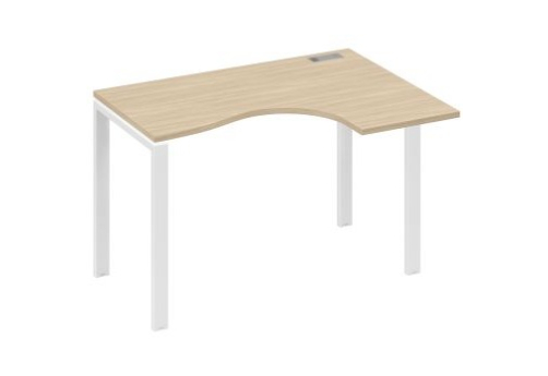 Стол эргономичный правый Мира Нумо, цвет дуб скандинавский + белый