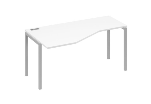 Стол эргономичный левый Техно Мира Лофт, цвет белый премиум + серый