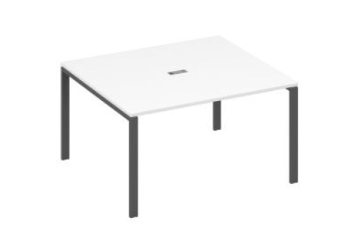 Стол для переговоров прямоугольный Мира Нумо, цвет белый премиум + антрацит