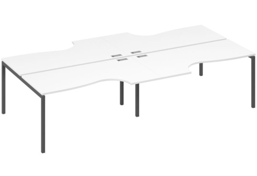 Рабочая станция эргономичная 4х160 Классика Мира Лофт, цвет белый премиум + антрацит