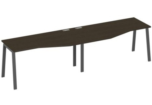 Рабочая станция эргономичная (2х160) Мира Нумо, цвет венге + антрацит