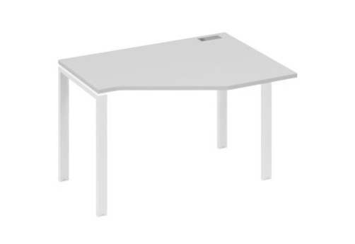 Стол эргономичный правый Мира Нумо, цвет серый + белый