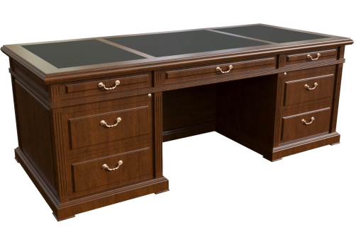 Стол письменный 7 ящиков, цвет темный орех