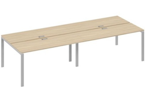 Рабочая станция (4х160) Мира Нумо, цвет дуб скандинавский + серый