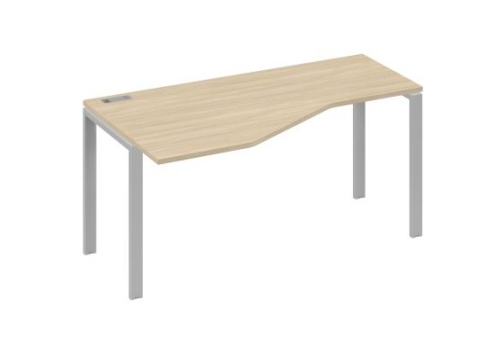 Стол эргономичный левый Мира Нумо, цвет дуб скандинавский + серый
