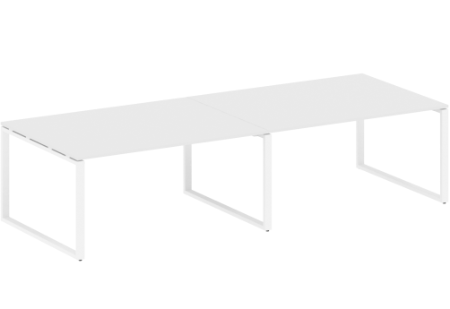 Стол для переговоров (2 столешницы), цвет белый