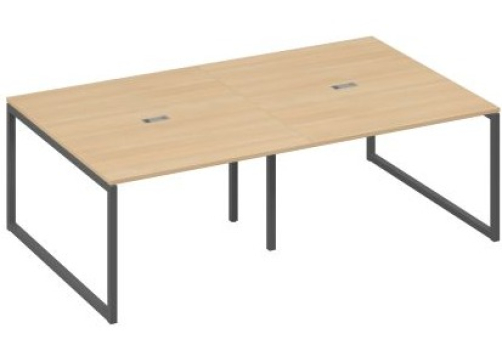 Стол для переговоров прямоугольный Мира Одри, цвет натуральный дуб + антрацит