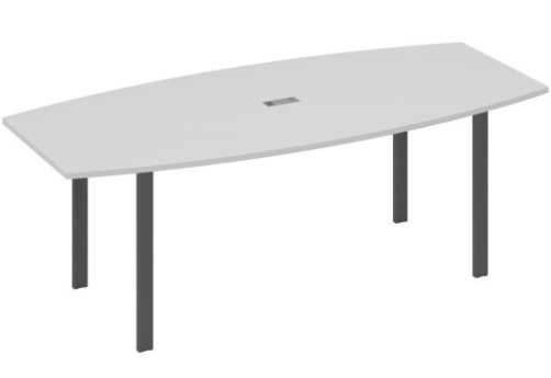 Стол для переговоров фигурный Мира Нумо, цвет серый + антрацит