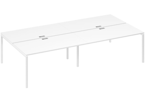 Рабочая станция 4х160 Мира Лофт, цвет белый премиум + белый