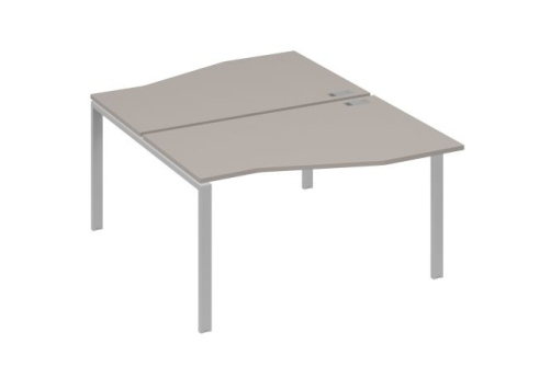 Рабочая станция эргономичная (2х140) Мира Нумо, цвет мокко премиум + серый
