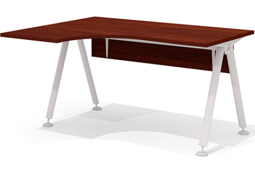 Стол эргономичный на металлокаркасе левый Джерси, цвет орех