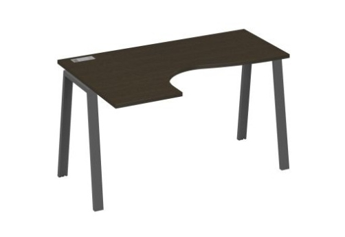 Стол эргономичный левый Мира Трио, цвет венге + антрацит