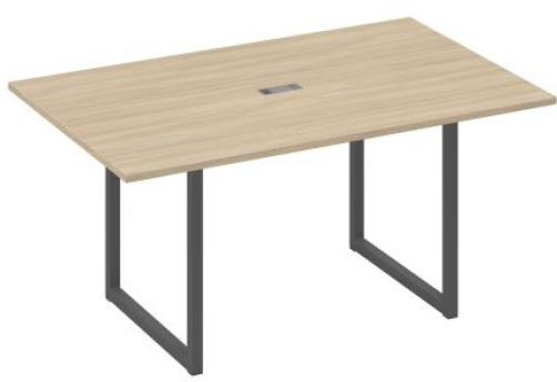 Стол для переговоров прямоугольный Мира Одри, цвет дуб скандинавский + антрацит