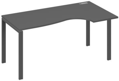 Стол эргономичный правый Мира Нумо, цвет антрацит премиум + антрацит