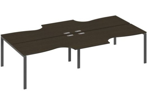 Рабочая станция эргономичная (4х160) Мира Нумо, цвет венге + антрацит