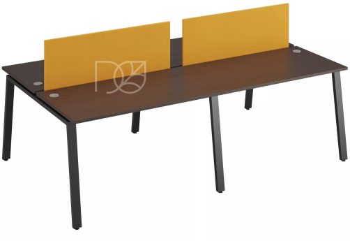 Стол на 4 рабочих места (с просветом), цвет венге