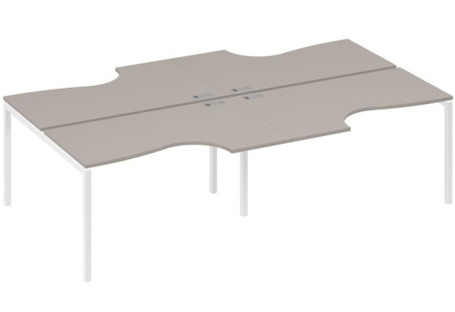 Рабочая станция эргономичная 4х140 Классика Мира Лофт, цвет мокко премиум + белый