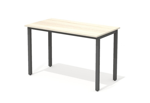 Стол прямой на металлокаркасе Гардения Офис, цвет дуб сонома
