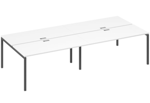 Рабочая станция 4х160 Мира Лофт, цвет белый премиум + антрацит