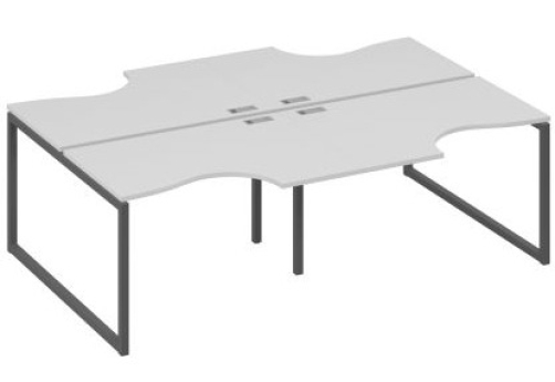 Рабочая станция эргономичная (4х120) Мира Одри, цвет серый + антрацит