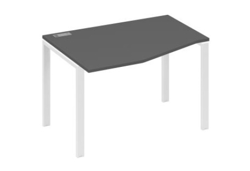 Стол эргономичный левый Мира Нумо, цвет антрацит премиум + белый