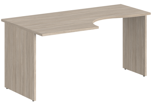 Стол эргономичный левый Индиго Вуд, цвет дуб светлый