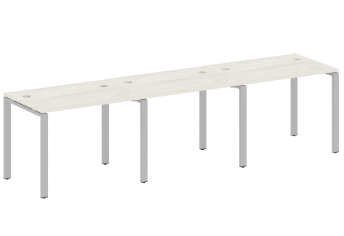 Стол на 3 рабочих места, цвет дуб новара