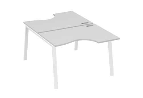 Станция рабочая эргономичная 2х120 Мира Трио, цвет серый + белый