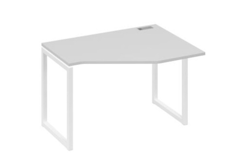 Стол эргономичный правый Мира Одри, цвет серый + белый
