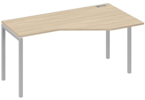 Стол эргономичный правый Техно Мира Лофт, цвет дуб скандинавский + серый