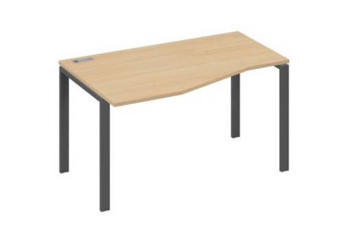 Стол эргономичный левый Мира Нумо, цвет натуральный дуб + антрацит