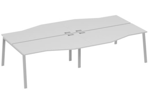 Рабочая станция эргономичная (4х160) Мира Нумо, цвет серый + серый