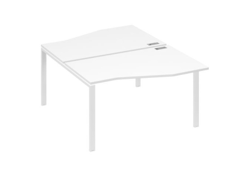 Рабочая станция эргономичная (2х140) Мира Нумо, цвет белый премиум + белый