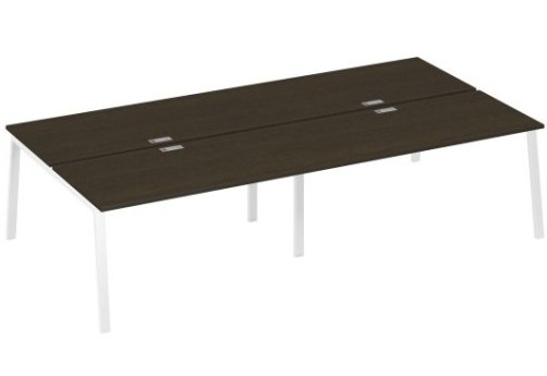 Рабочая станция 4х160 Мира Трио, цвет венге + белый