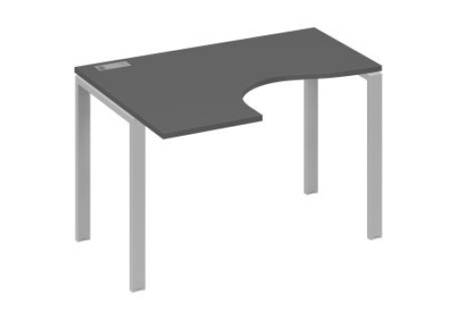 Стол эргономичный левый Мира Нумо, цвет антрацит премиум + серый