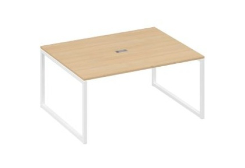 Стол для переговоров прямоугольный Мира Нумо, цвет натуральный дуб + белый