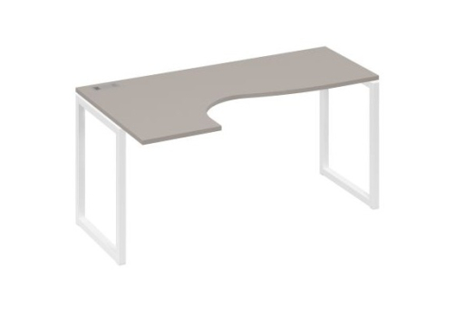 Стол эргономичный левый Мира Одри, цвет мокко премиум + белый