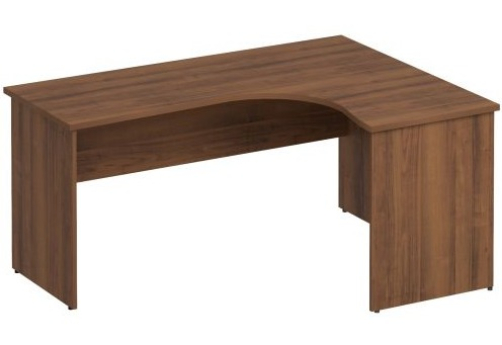 Стол эргономичный правый Прайм, цвет орех