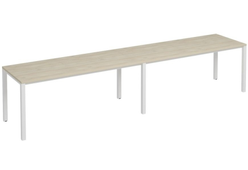 Рабочая станция (2х180) Прайм Металл 50, цвет шамони светлый + белый