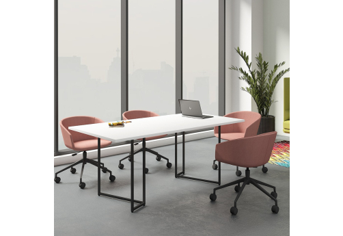 Стол для переговоров Мейлон, цвет белый + черный