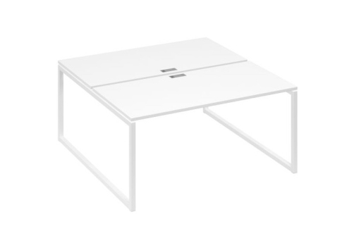 Рабочая станция (2х160) Мира Одри, цвет белый премиум + белый